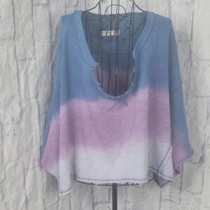 We The Free Blue and Purple Ombre Crop Top‎